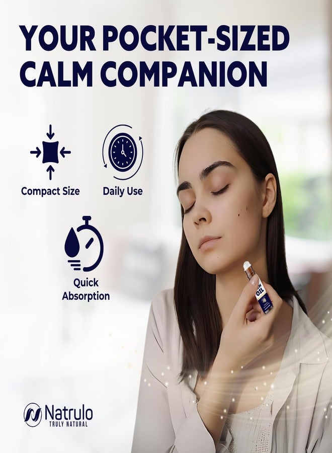 Natrulo Calm Essential Oil Roll On – Calming Essential Oils with Lavender & Chamomile – Stress Relief, Relaxation & Skin-Soothing Aromatherapy – Essential Oil Roller – Self Care & Relaxation Gifts for Women - Image 2